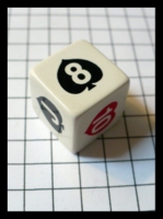 Dice : Dice - Game Dice - Poker Single Solid White with Suited Faces